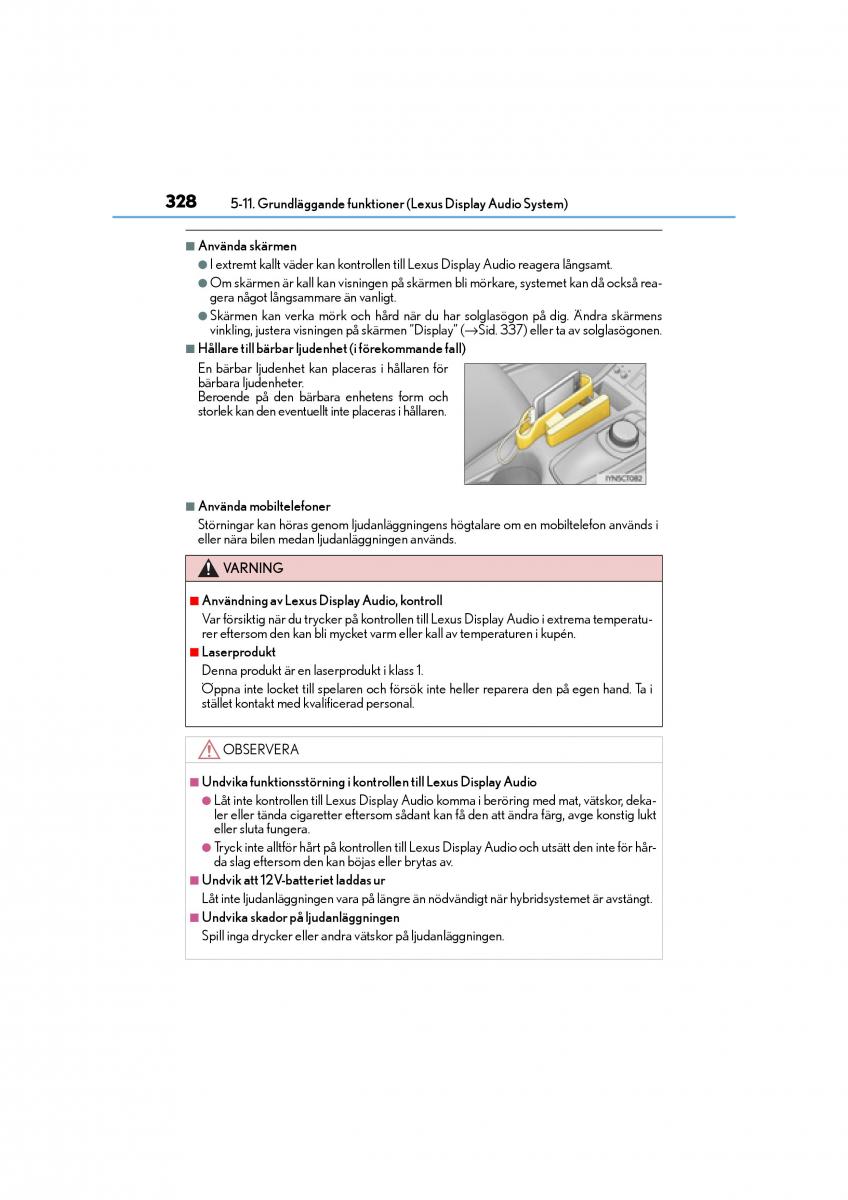 Lexus CT200h instruktionsbok / page 328