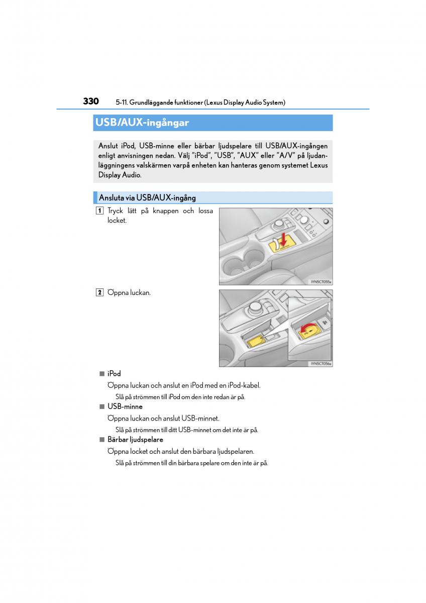 Lexus CT200h instruktionsbok / page 330