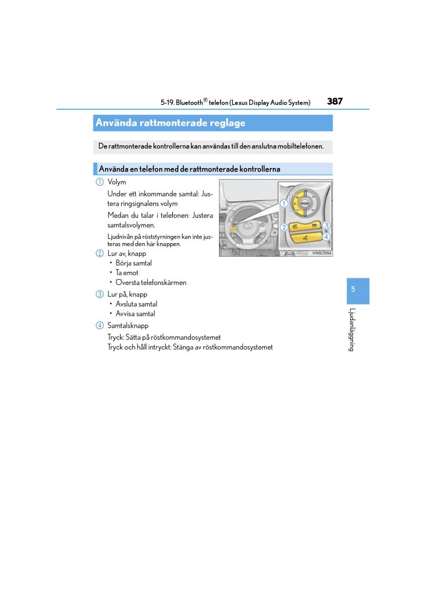 Lexus CT200h instruktionsbok / page 387