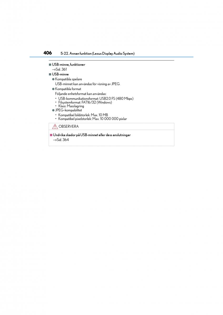 Lexus CT200h instruktionsbok / page 406