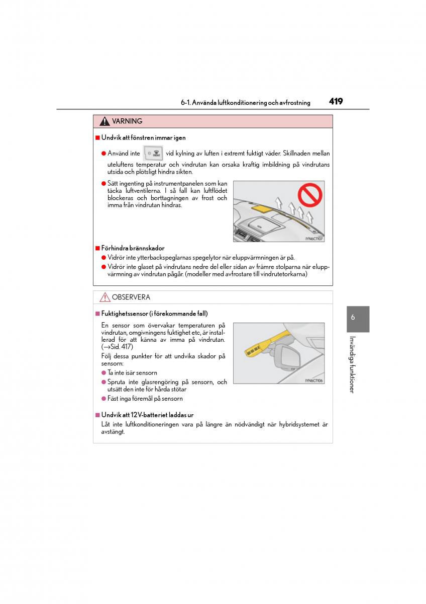 Lexus CT200h instruktionsbok / page 419