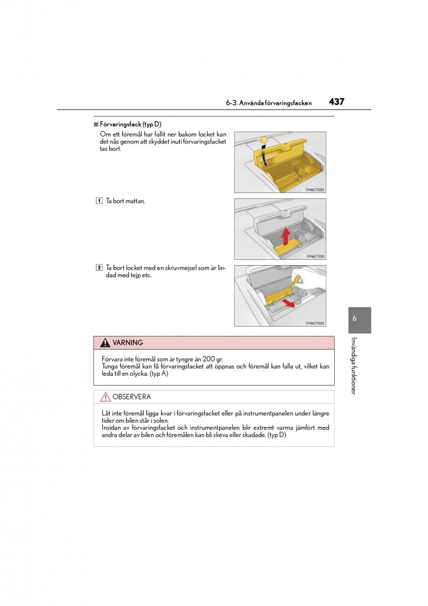 Lexus CT200h instruktionsbok / page 437