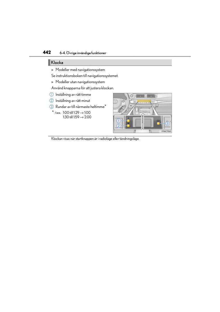 Lexus CT200h instruktionsbok / page 442