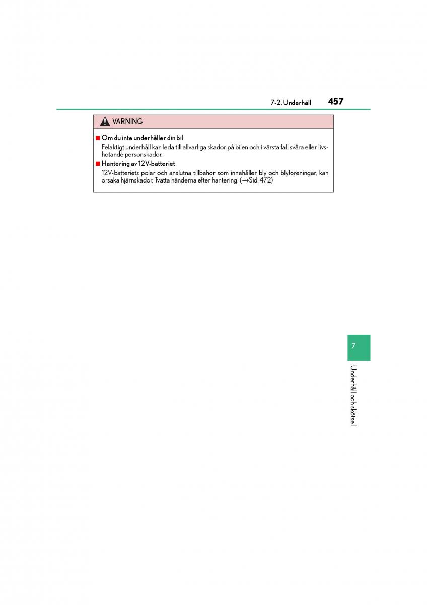 Lexus CT200h instruktionsbok / page 457