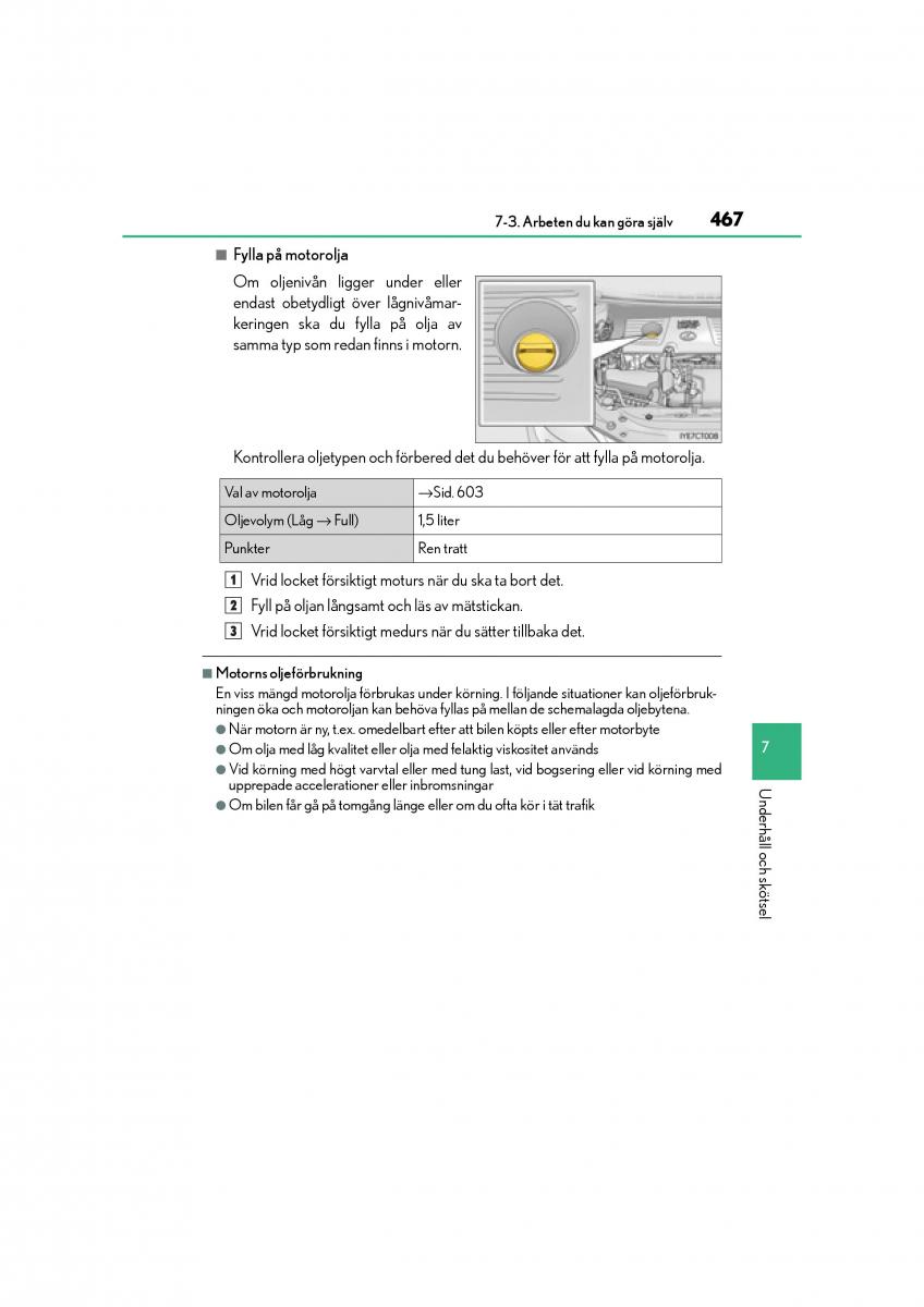 Lexus CT200h instruktionsbok / page 467