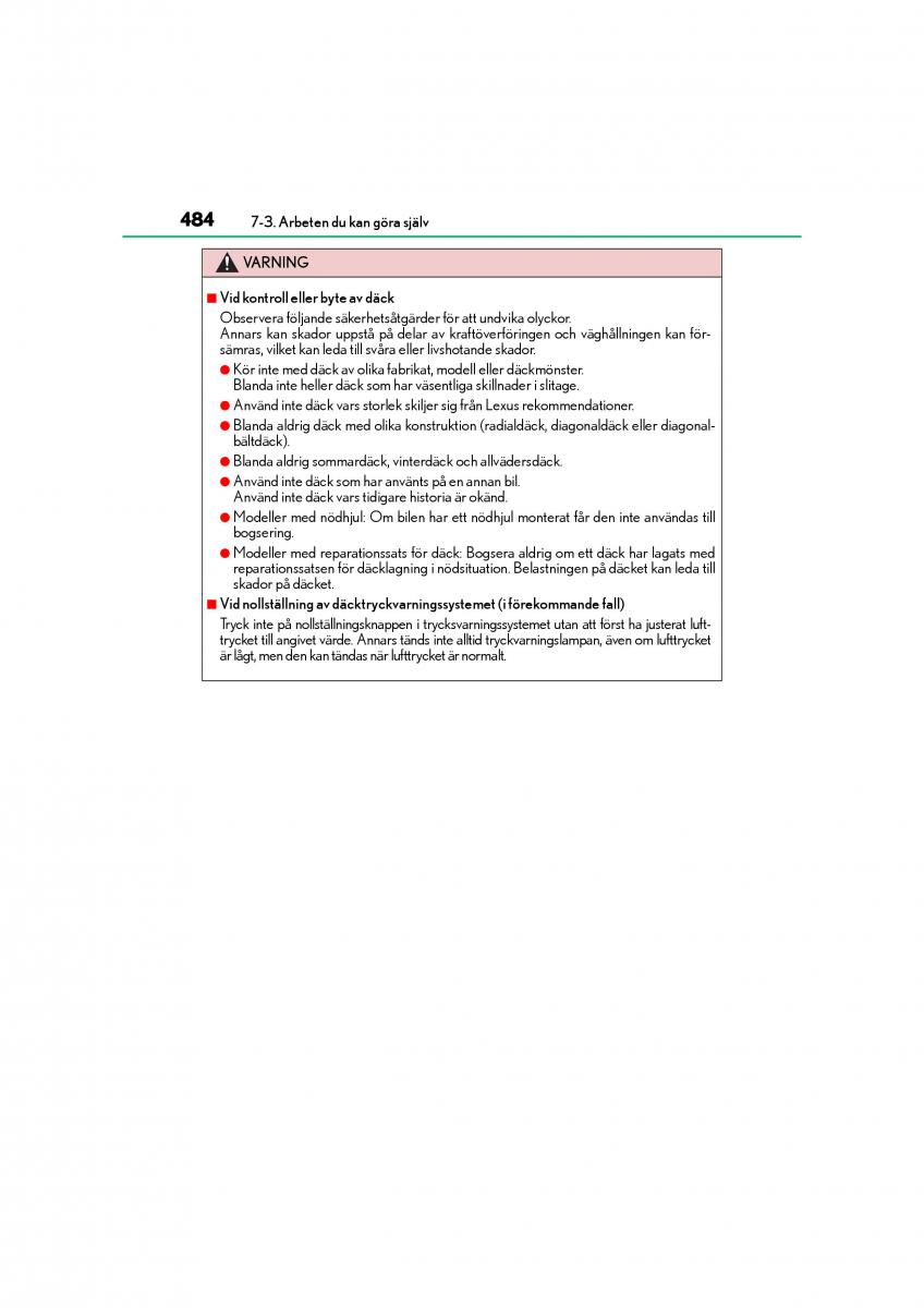 Lexus CT200h instruktionsbok / page 484