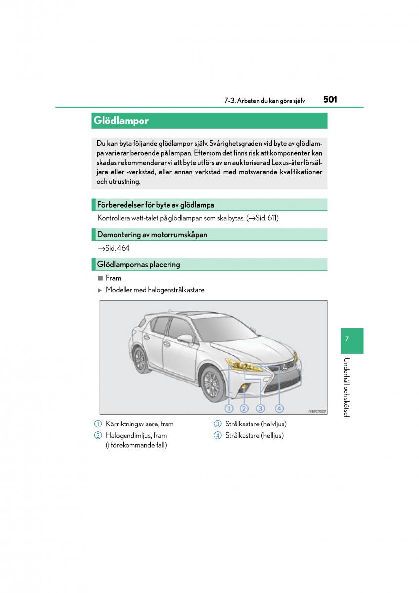 Lexus CT200h instruktionsbok / page 501