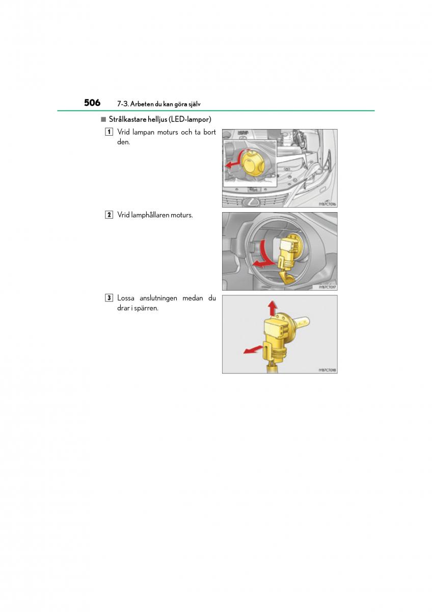 Lexus CT200h instruktionsbok / page 506