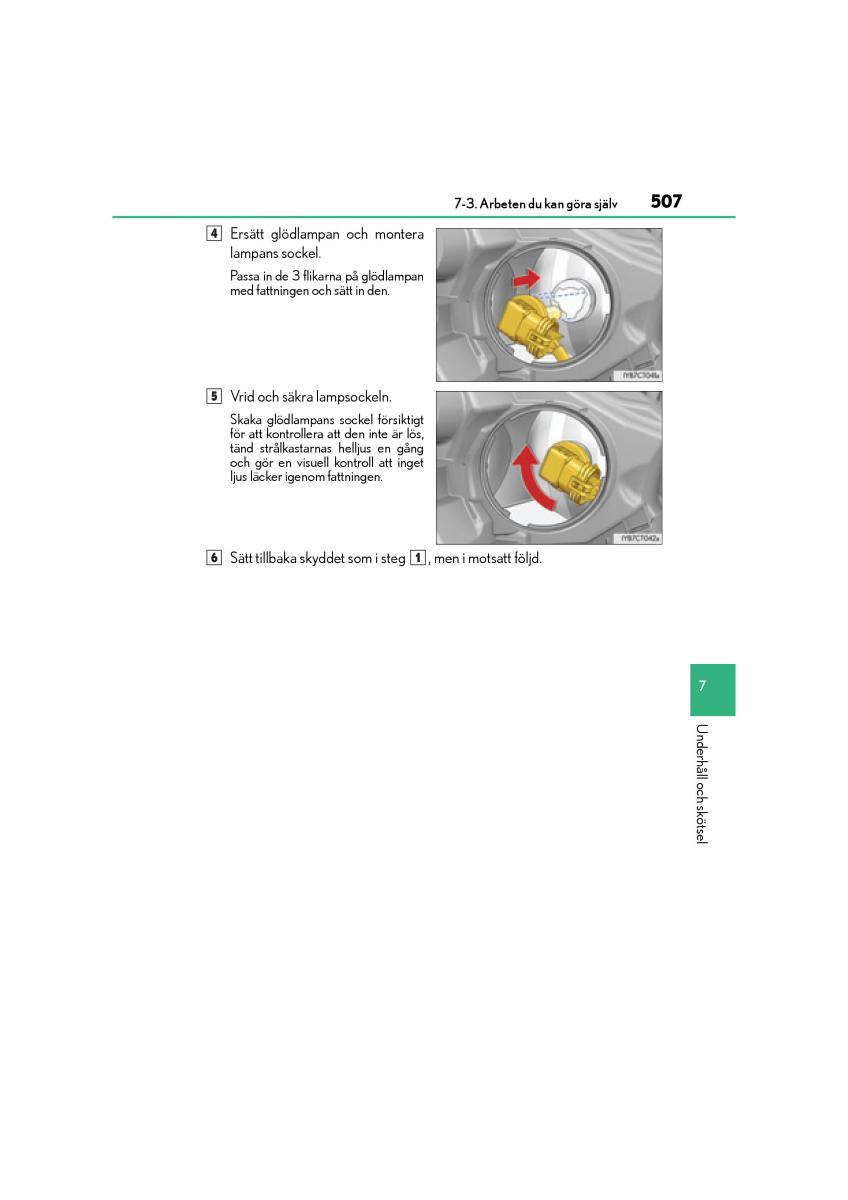 Lexus CT200h instruktionsbok / page 507