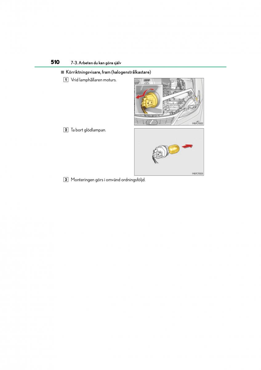 Lexus CT200h instruktionsbok / page 510