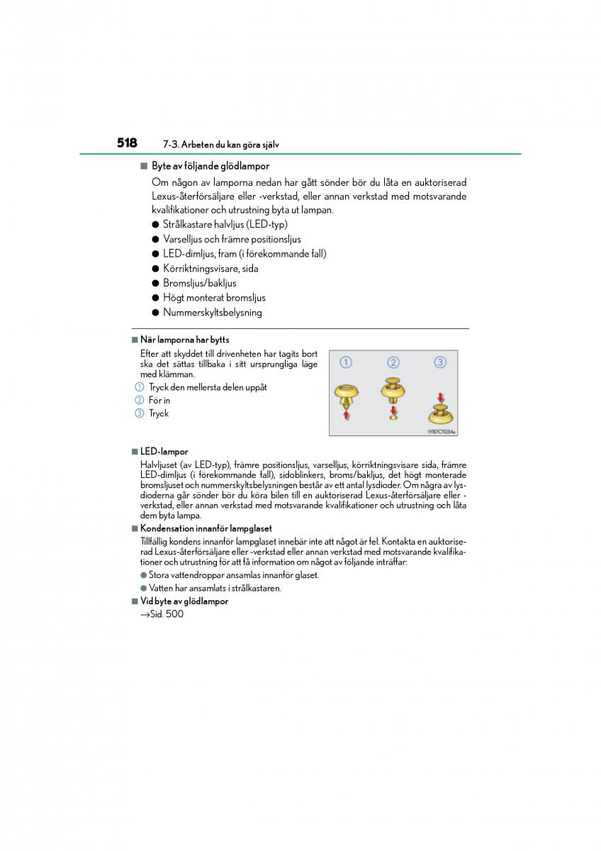 Lexus CT200h instruktionsbok / page 518