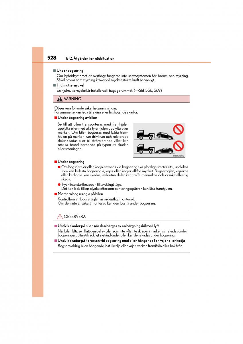 Lexus CT200h instruktionsbok / page 528