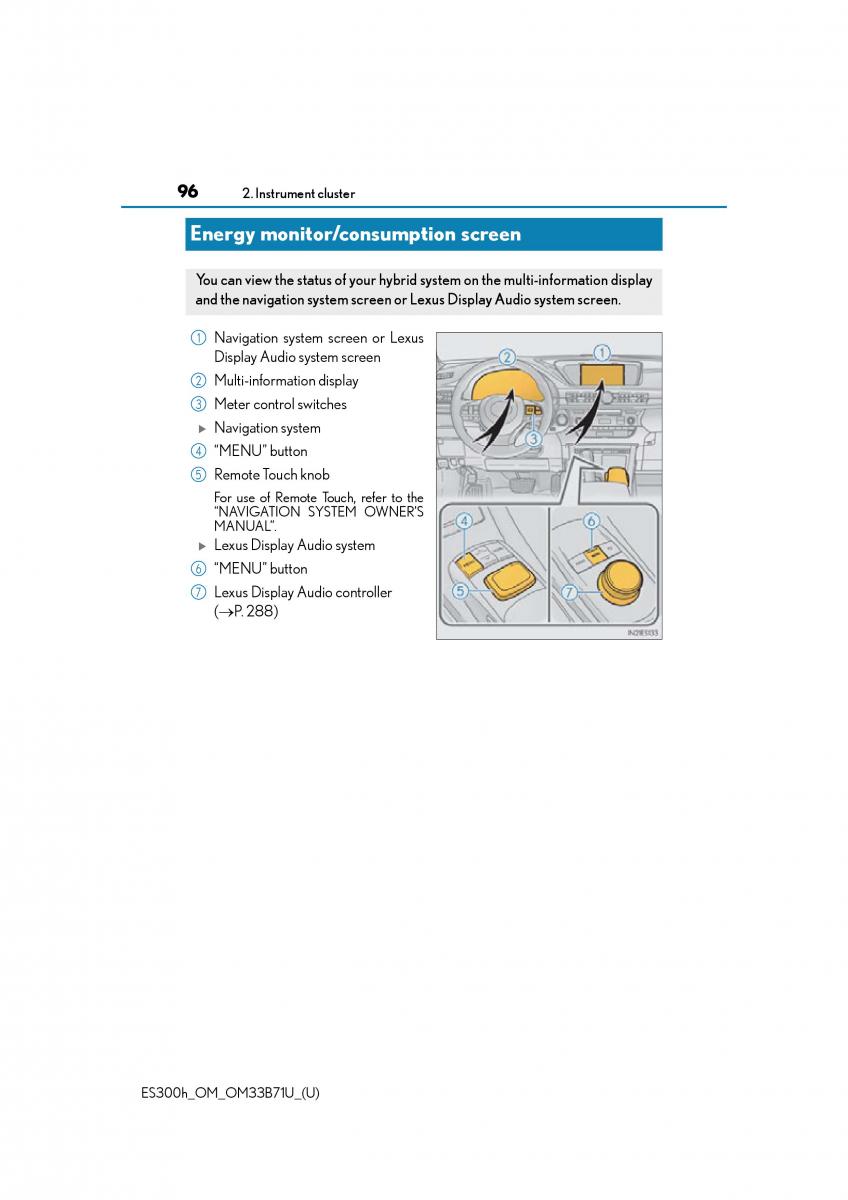 manual  Lexus ES300h VI 6 XV60 owners manual / page 96