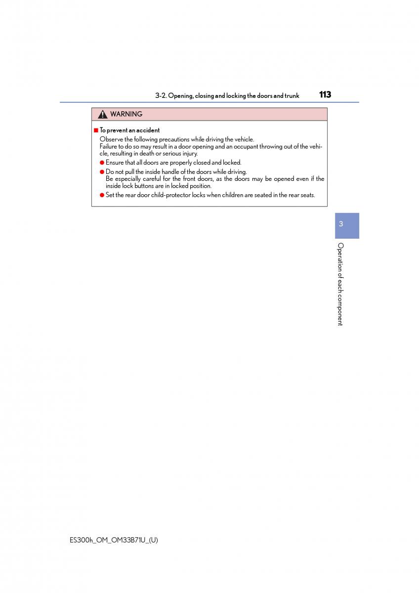 manual  Lexus ES300h VI 6 XV60 owners manual / page 113