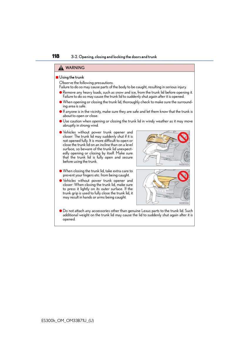 manual  Lexus ES300h VI 6 XV60 owners manual / page 118