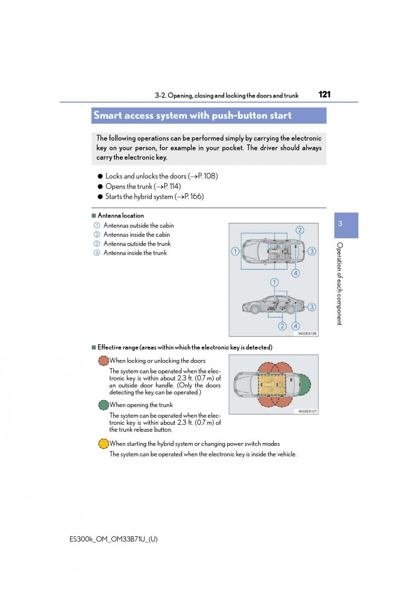 manual  Lexus ES300h VI 6 XV60 owners manual / page 121