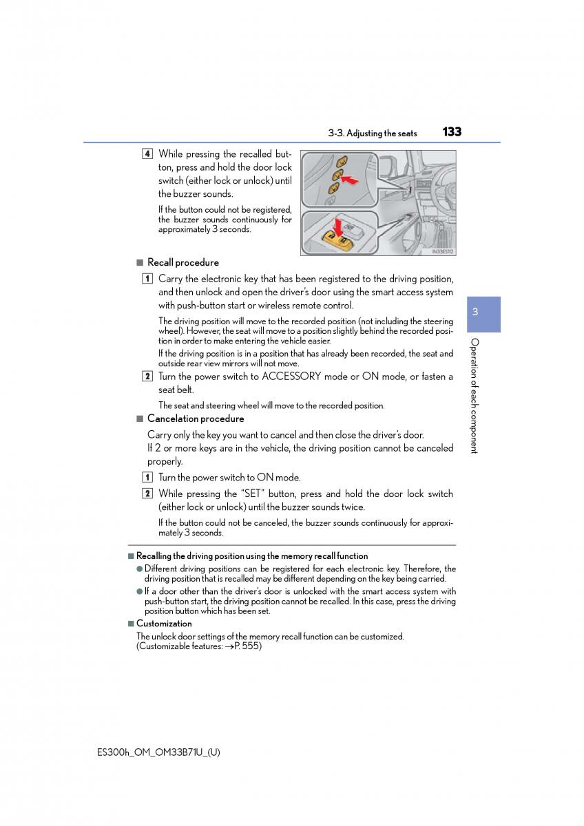 manual  Lexus ES300h VI 6 XV60 owners manual / page 133