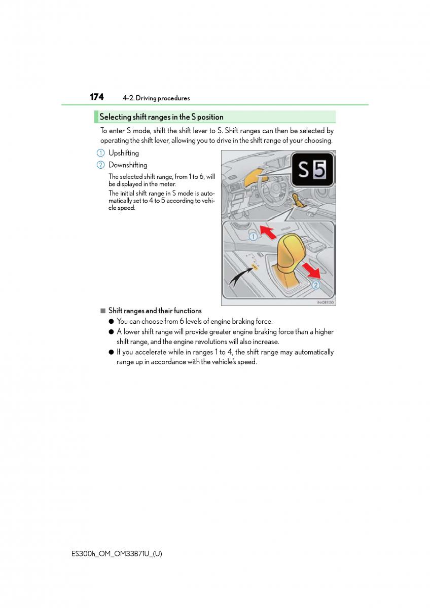 manual  Lexus ES300h VI 6 XV60 owners manual / page 174