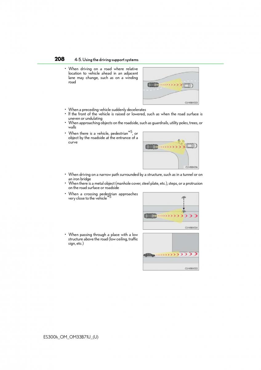 manual  Lexus ES300h VI 6 XV60 owners manual / page 208