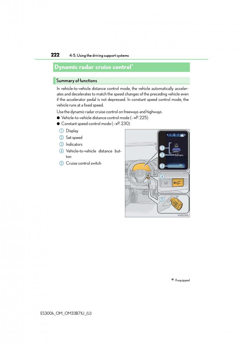 manual  Lexus ES300h VI 6 XV60 owners manual / page 222