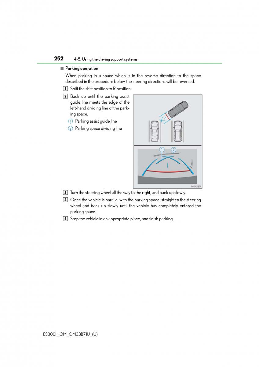 manual  Lexus ES300h VI 6 XV60 owners manual / page 252