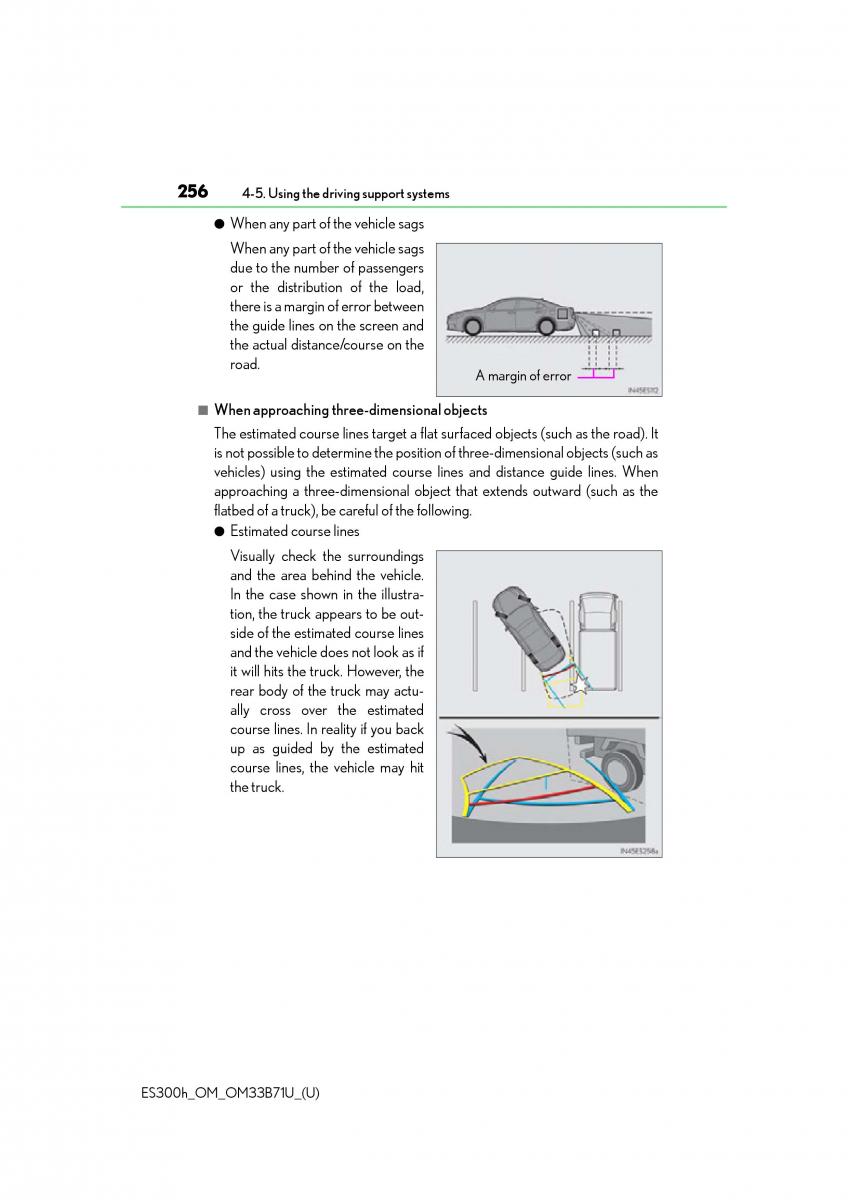 manual  Lexus ES300h VI 6 XV60 owners manual / page 256