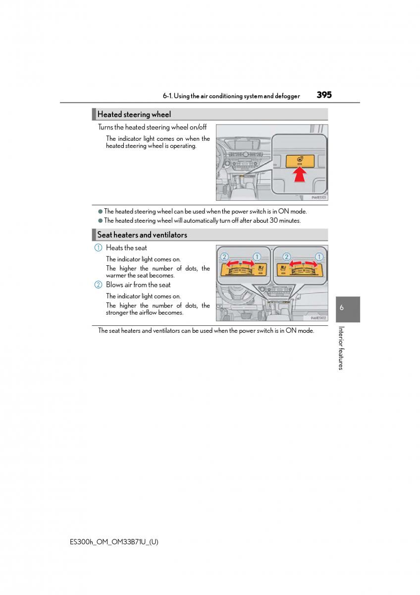 manual  Lexus ES300h VI 6 XV60 owners manual / page 395