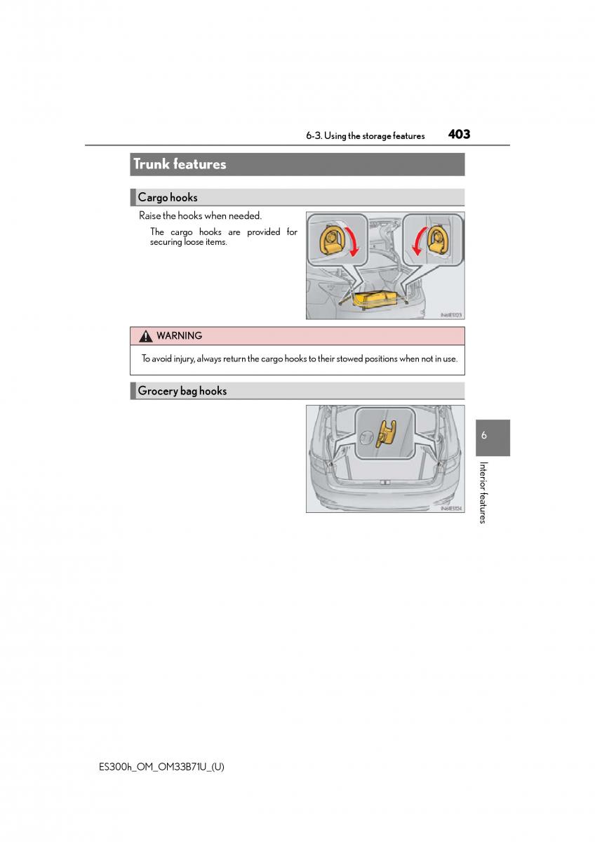 manual  Lexus ES300h VI 6 XV60 owners manual / page 403