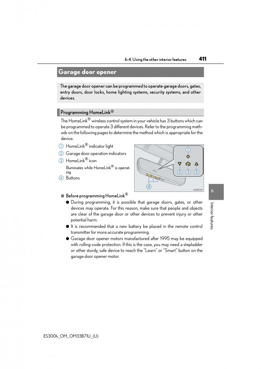 manual  Lexus ES300h VI 6 XV60 owners manual / page 411