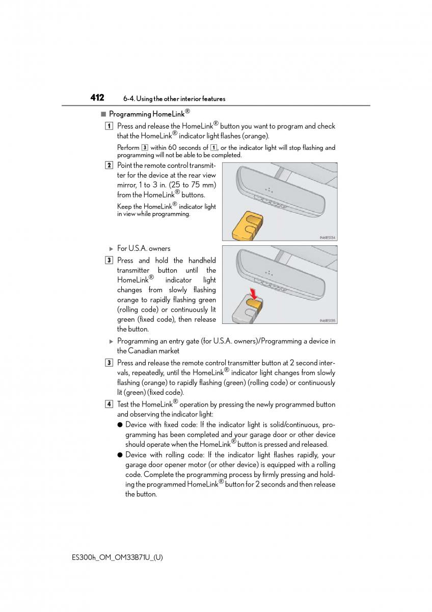 manual  Lexus ES300h VI 6 XV60 owners manual / page 412