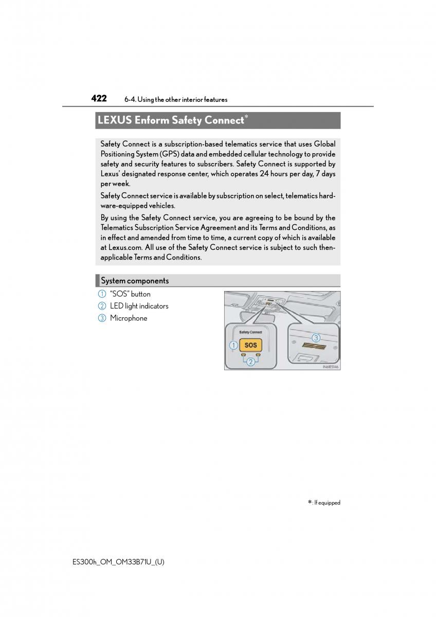 manual  Lexus ES300h VI 6 XV60 owners manual / page 422