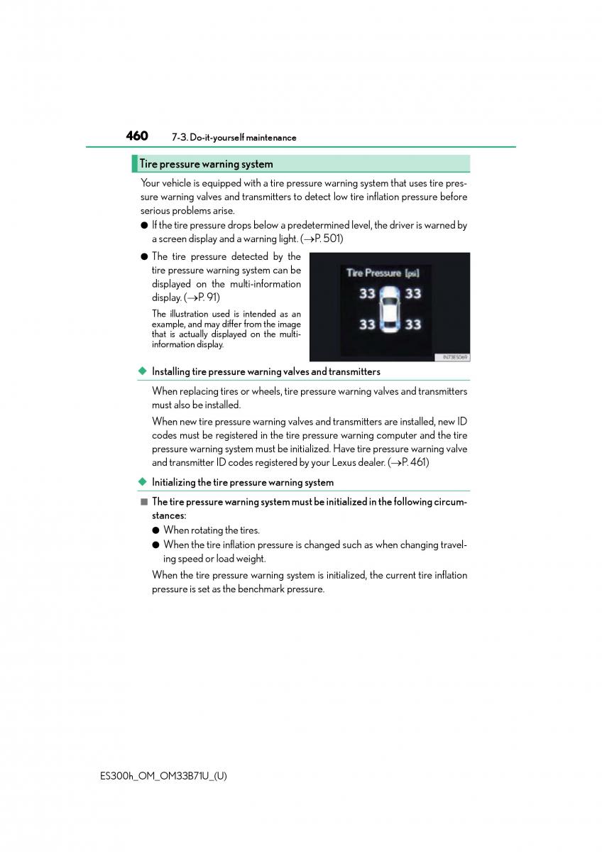 manual  Lexus ES300h VI 6 XV60 owners manual / page 460