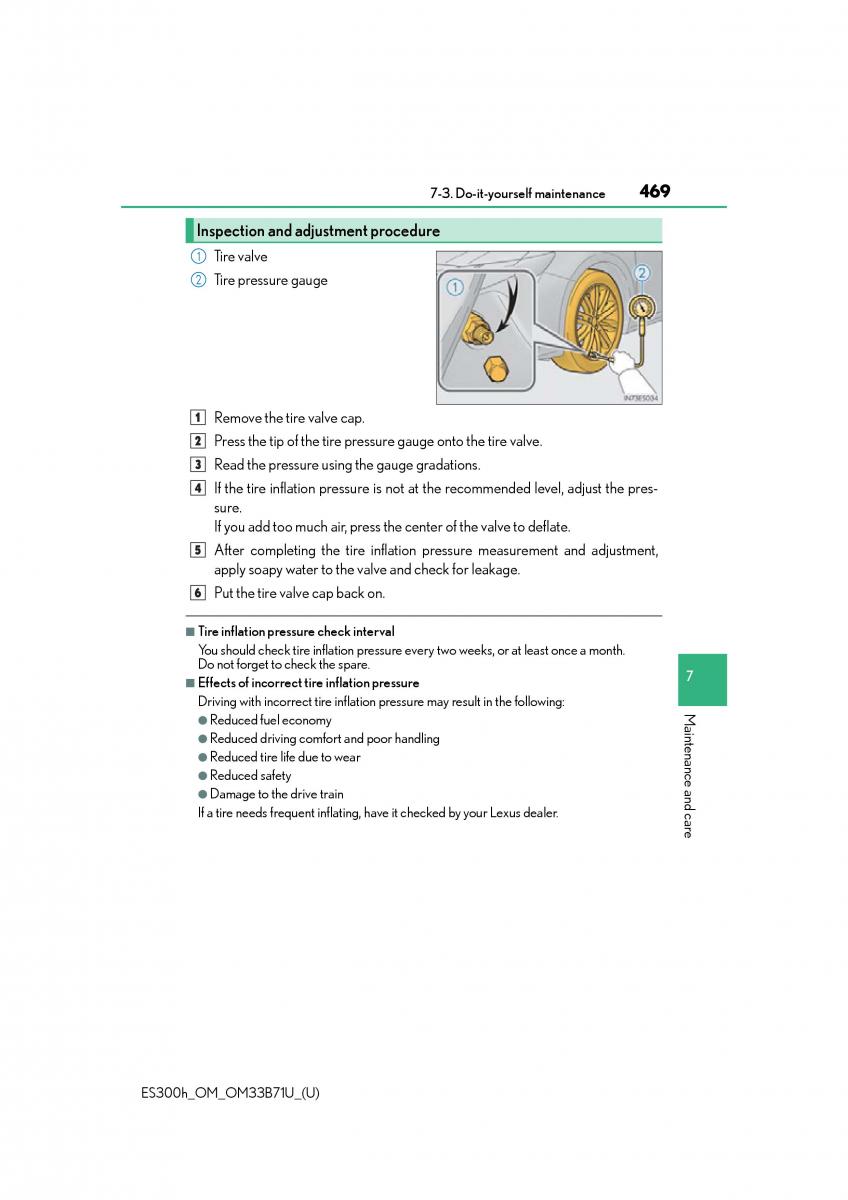 manual  Lexus ES300h VI 6 XV60 owners manual / page 469