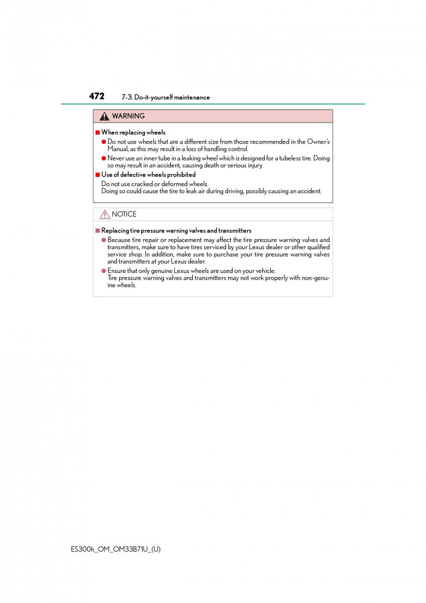 manual  Lexus ES300h VI 6 XV60 owners manual / page 472