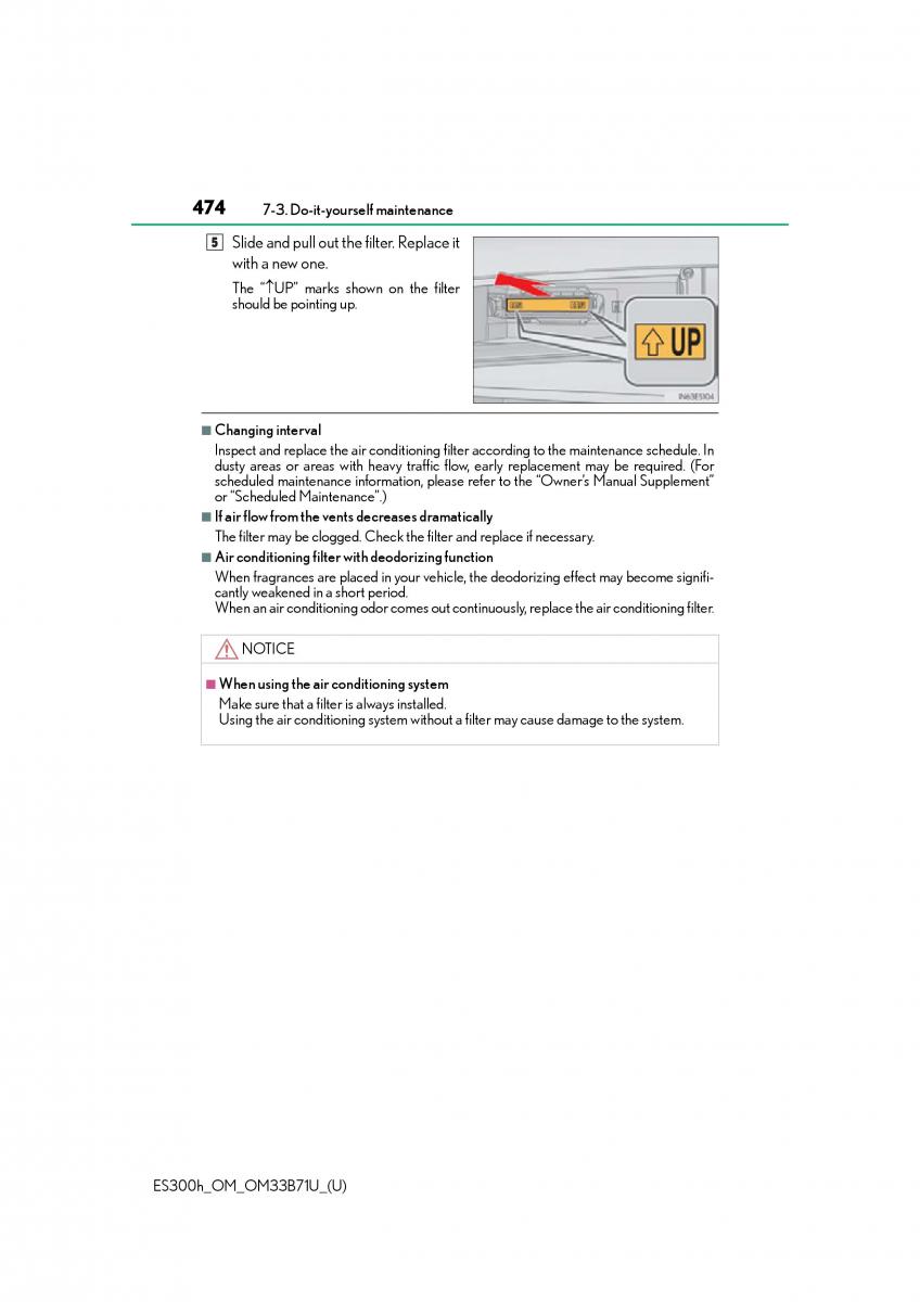 manual  Lexus ES300h VI 6 XV60 owners manual / page 474