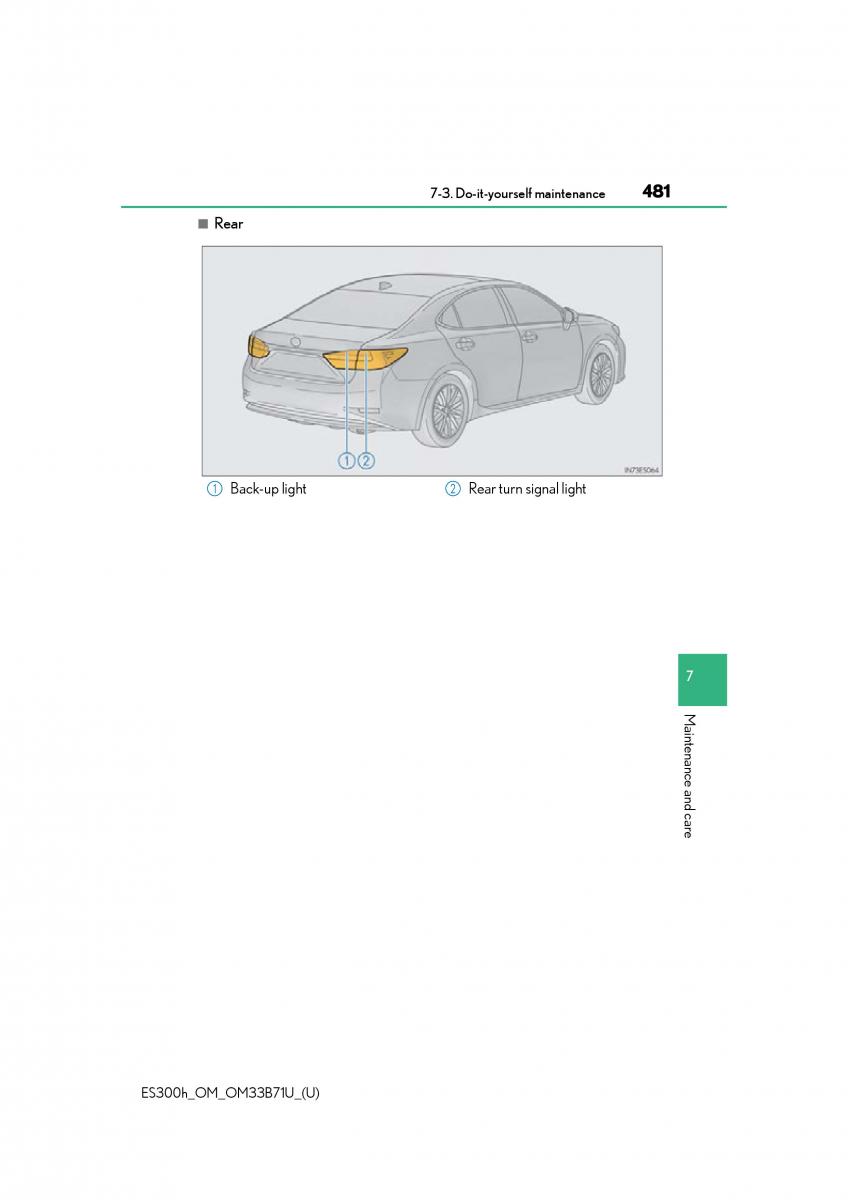 manual  Lexus ES300h VI 6 XV60 owners manual / page 481