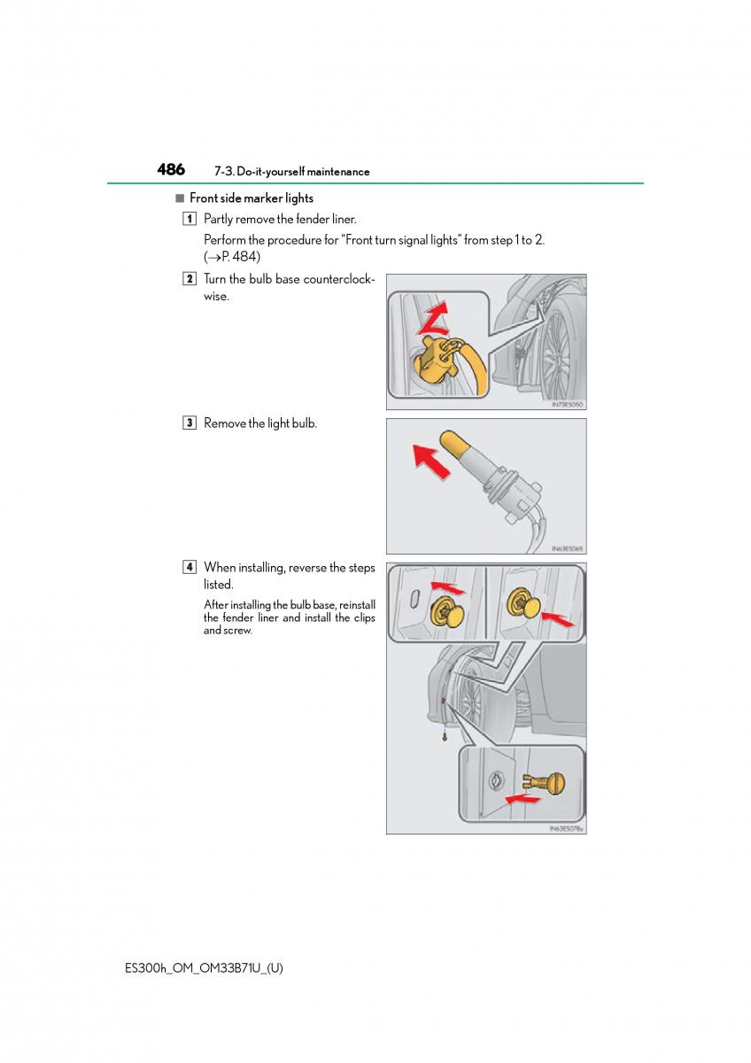 manual  Lexus ES300h VI 6 XV60 owners manual / page 486