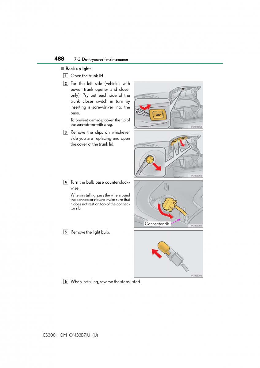 manual  Lexus ES300h VI 6 XV60 owners manual / page 488