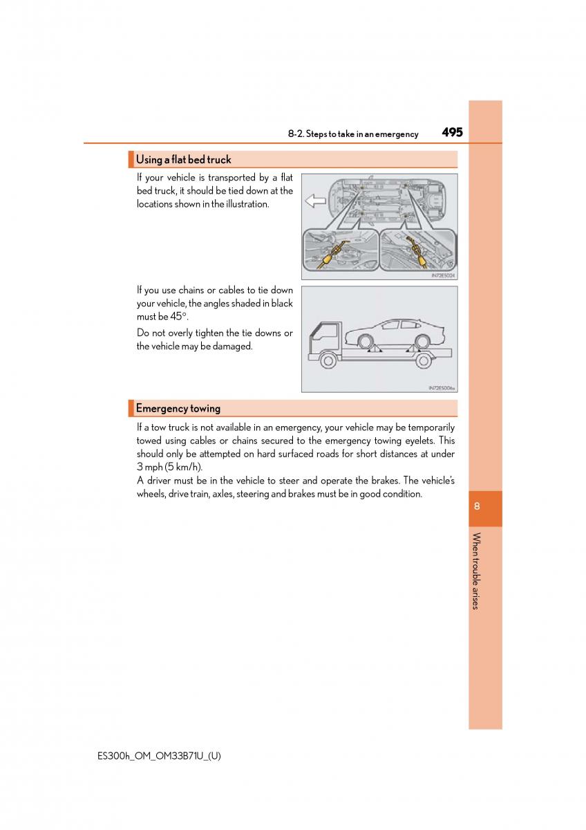 manual  Lexus ES300h VI 6 XV60 owners manual / page 495