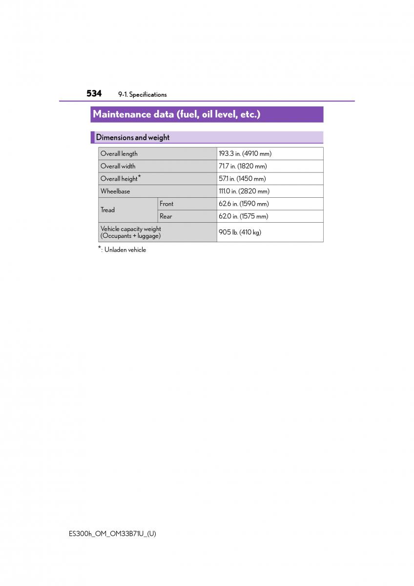 manual  Lexus ES300h VI 6 XV60 owners manual / page 534