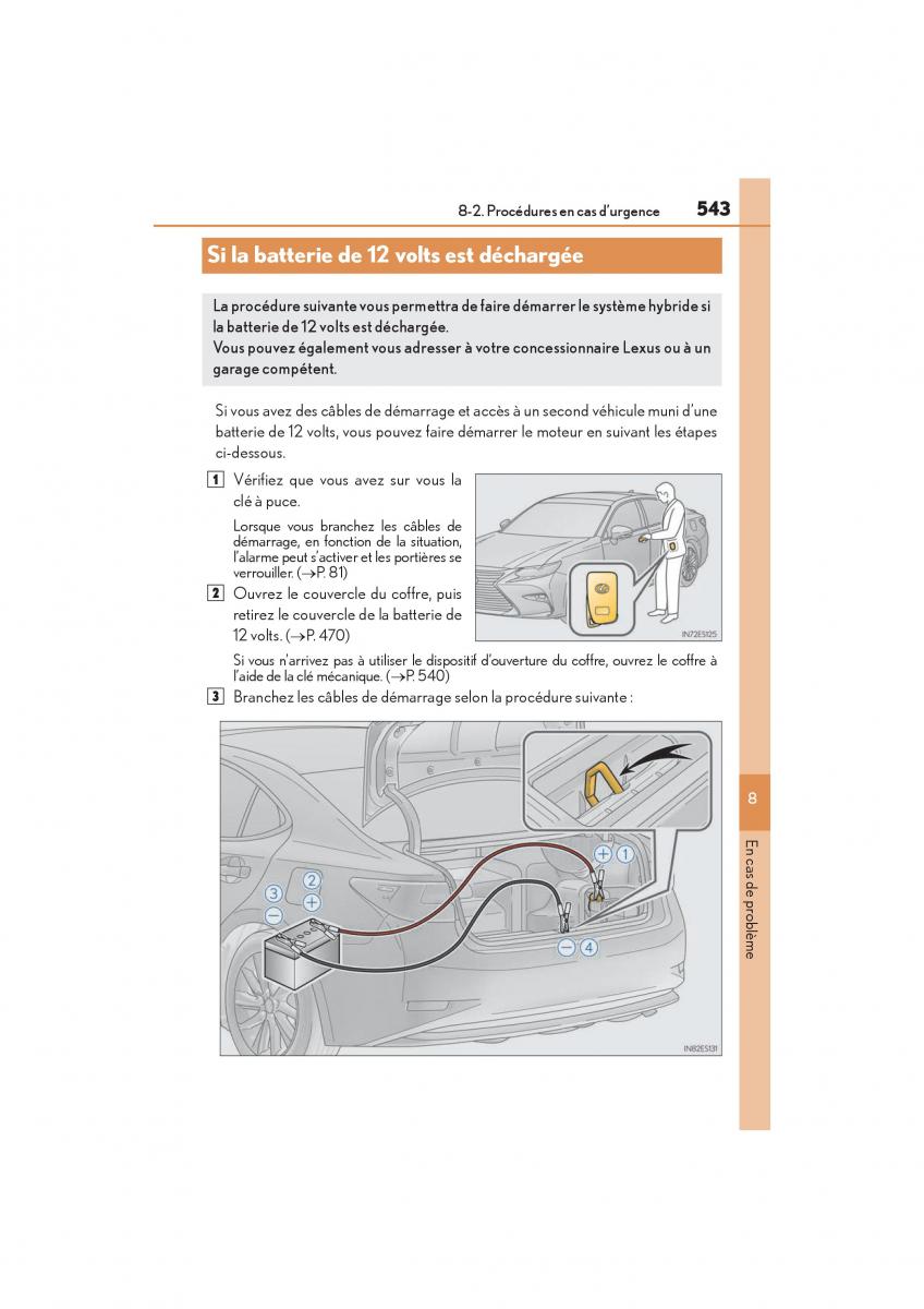 Lexus ES300h VI 6 XV60 manuel du proprietaire / page 545