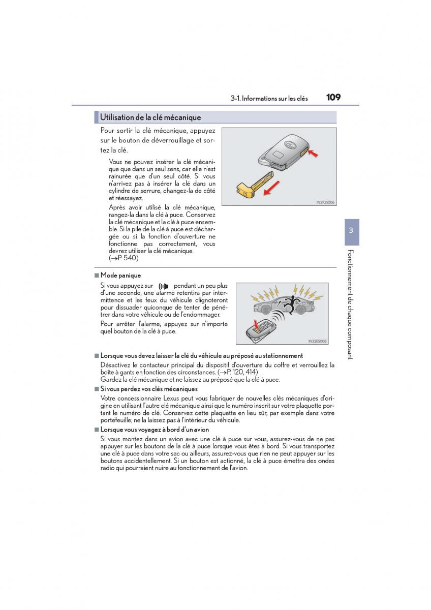 Lexus ES300h VI 6 XV60 manuel du proprietaire / page 111