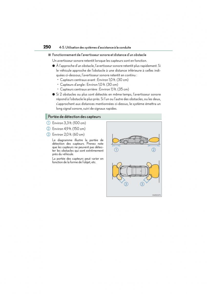 Lexus ES300h VI 6 XV60 manuel du proprietaire / page 252