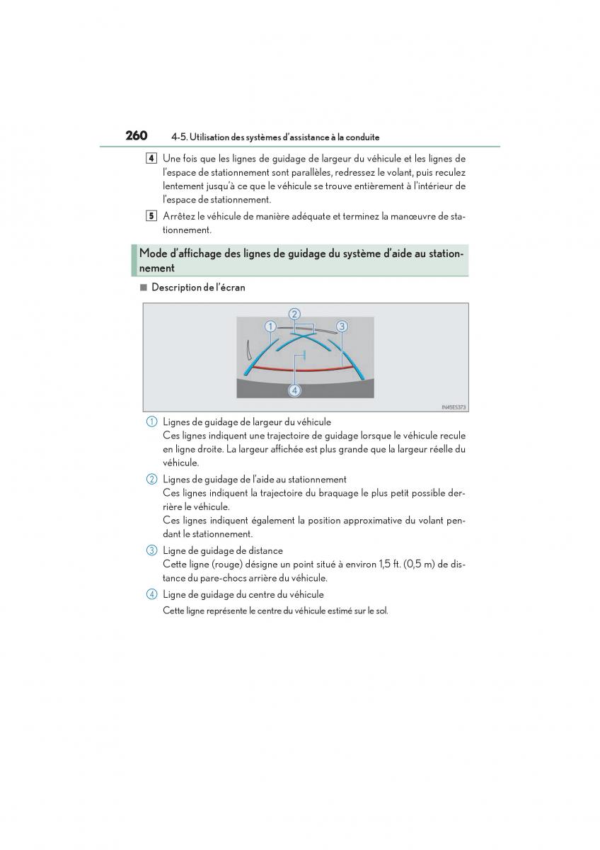 Lexus ES300h VI 6 XV60 manuel du proprietaire / page 262