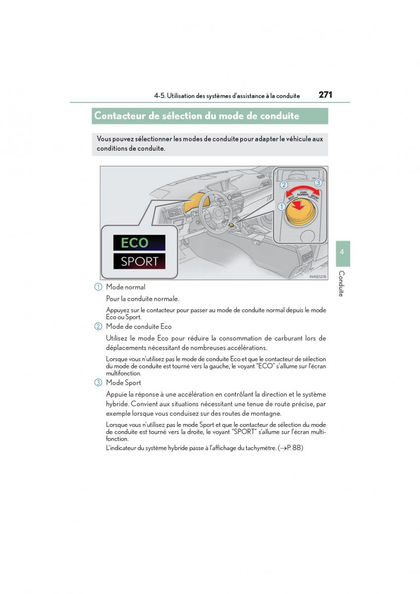 Lexus ES300h VI 6 XV60 manuel du proprietaire / page 273