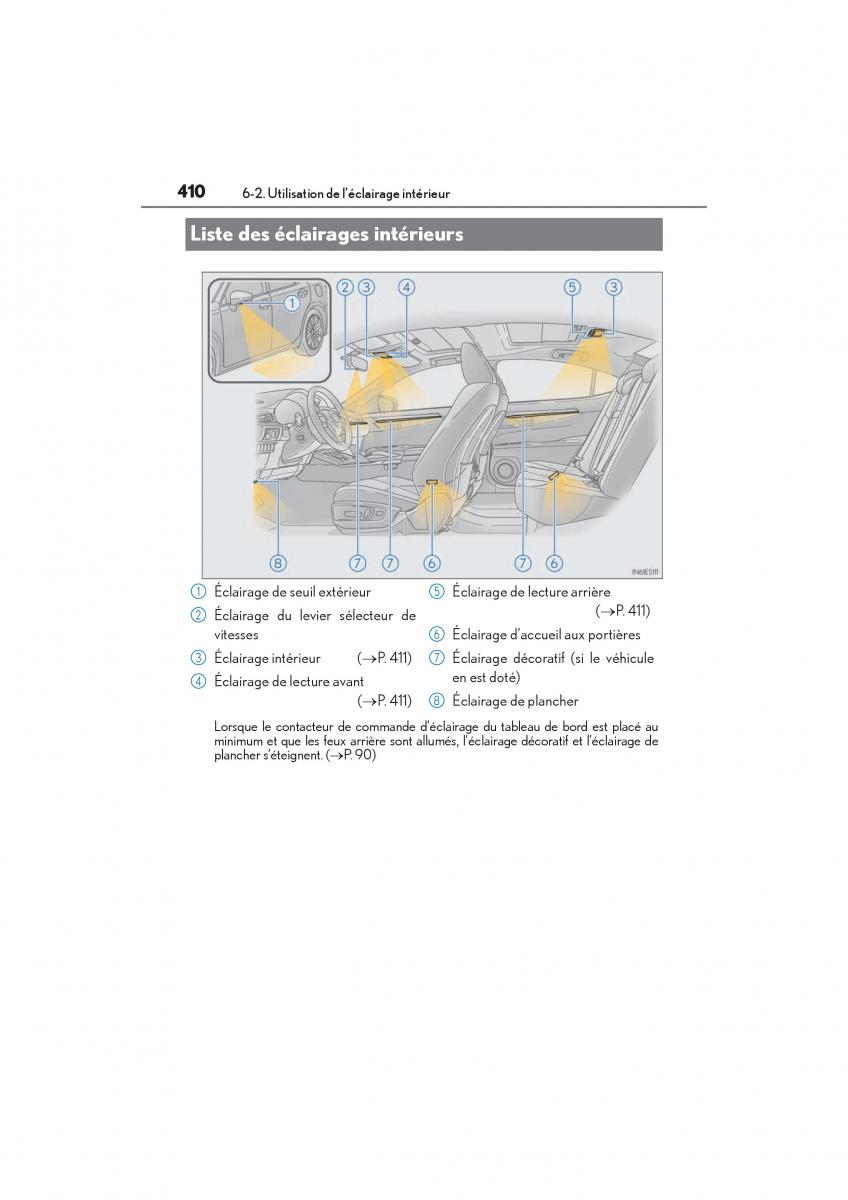 Lexus ES300h VI 6 XV60 manuel du proprietaire / page 412