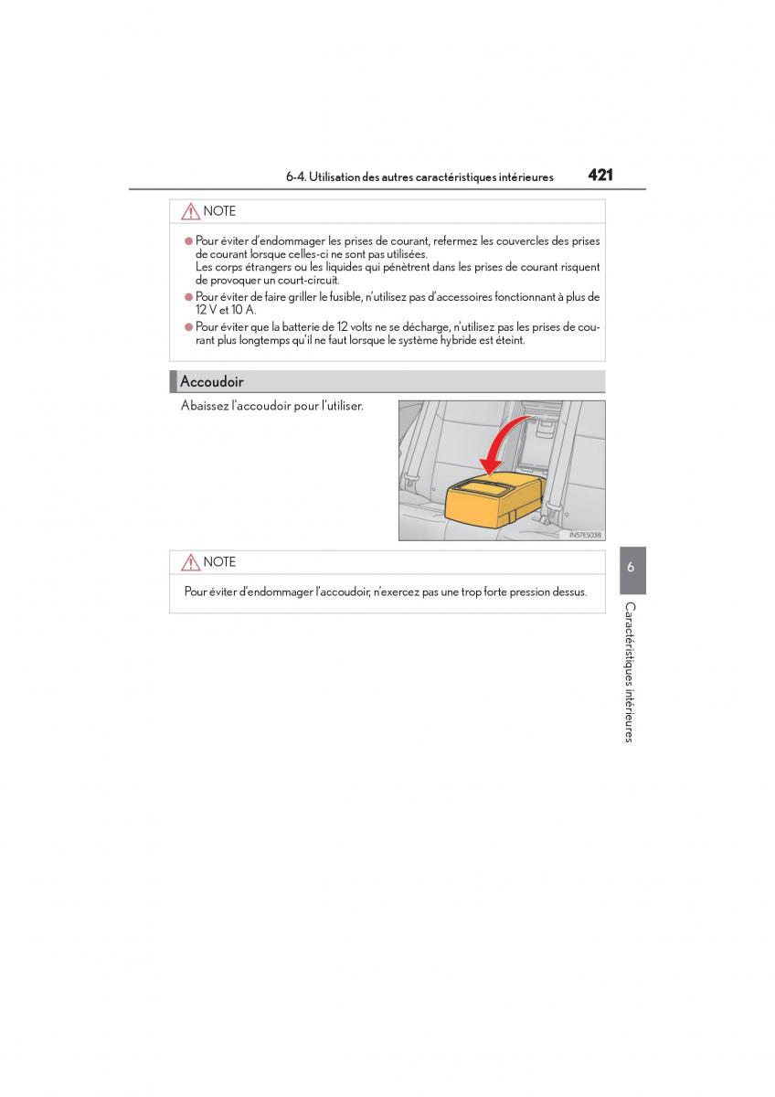 Lexus ES300h VI 6 XV60 manuel du proprietaire / page 423