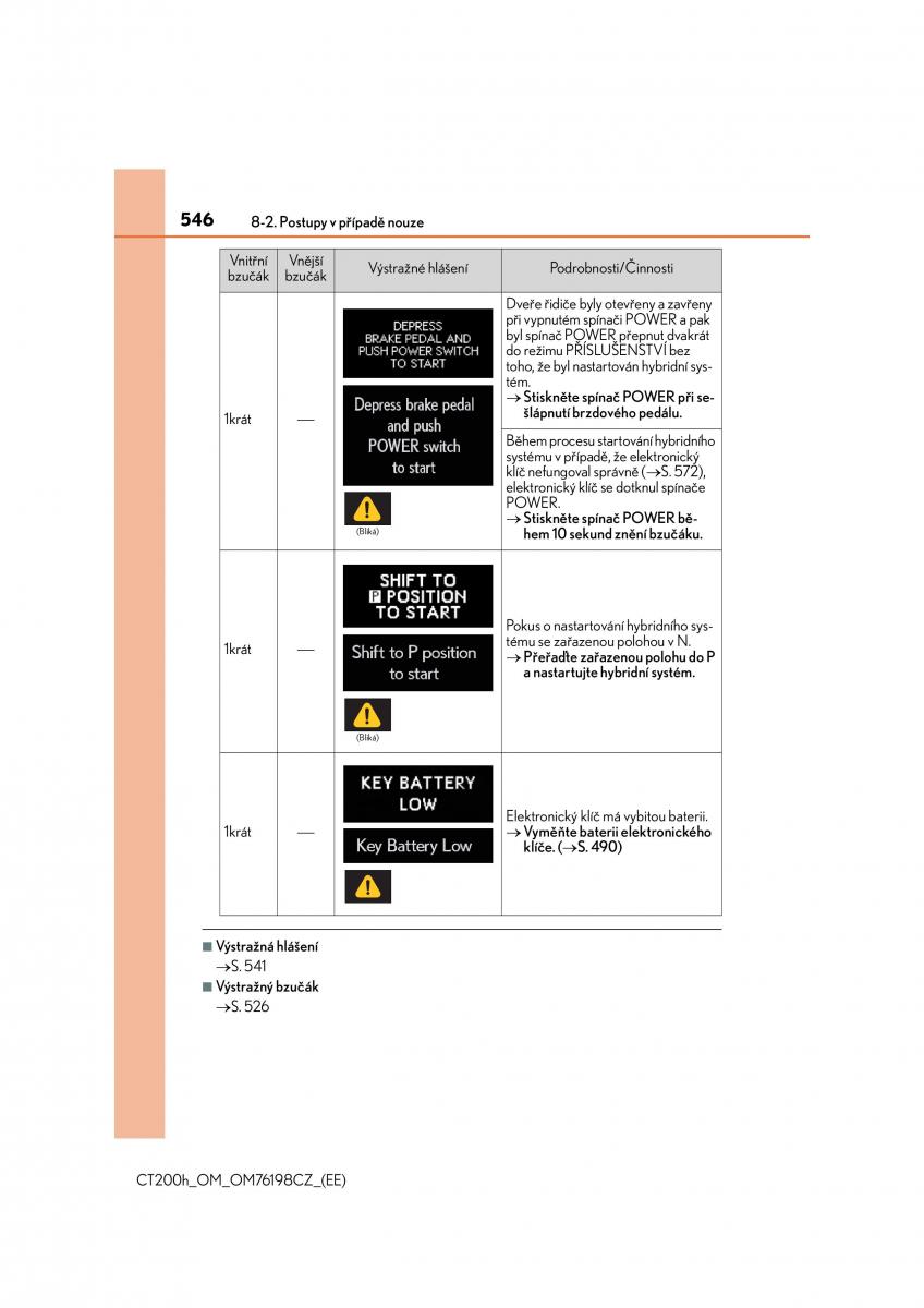 Lexus CT200h navod k obsludze / page 546
