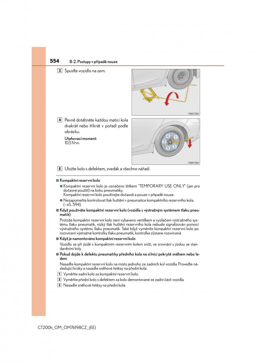 Lexus CT200h navod k obsludze / page 554