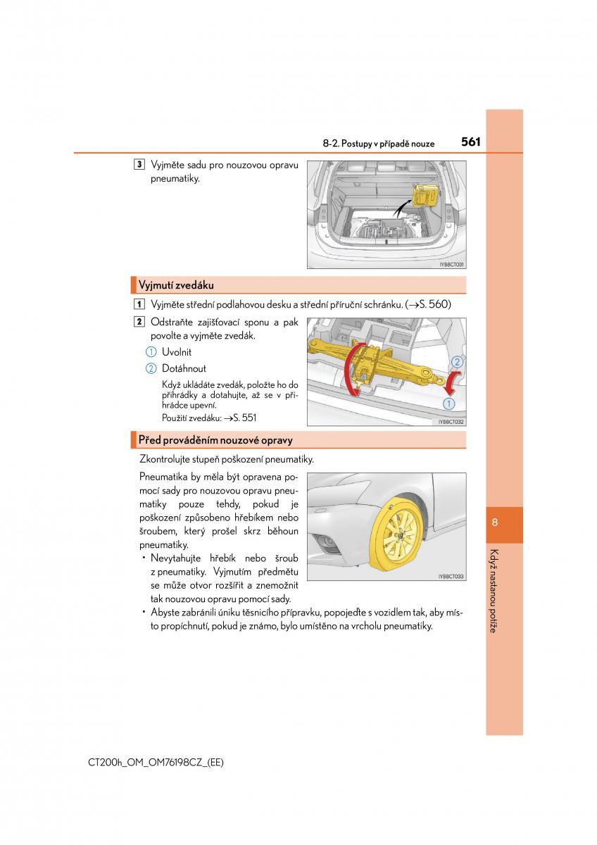 Lexus CT200h navod k obsludze / page 561